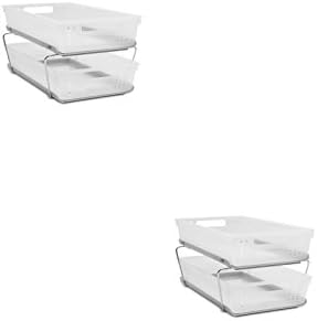 Plastic Bin - MadeSmart Housewares Model - 29592 - Set of 2 Gift Bundle