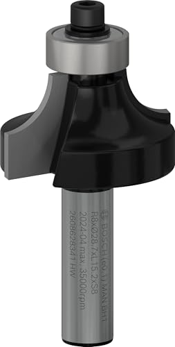 Bosch Accessories 2608628341 Rounding Router Bit, 0 V, Silver, 8 x 28.7 x 53 mm