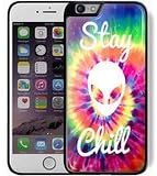 rainbow hippie hipster Grunge chill stay tye dye backgrounds alien for iPhone 6 Plus/6s Plus Black case