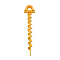 WPOtee Screw Spiral Tent Peg Stakes Nail Durable Strong Plastic Outdoor Camping Awning Trip (Orange)
