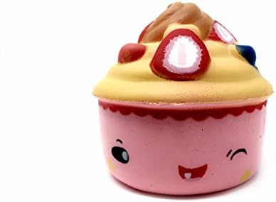 NUOVERA Squishies Stress Reliever Cream Scented Slow Rising Squeezing Hand Wrist Toy (Strawberry Cupcake)