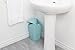 Umbra Corner Waste Can, Surf Blue