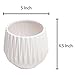 MyGift Modern Ceramic Planter, Small Round Garden Plant Container Pot, White