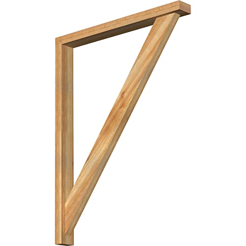 4"W x 36"D x 48"H Traditional Block Rough Sawn Bracket w/Offset Brace, Western…