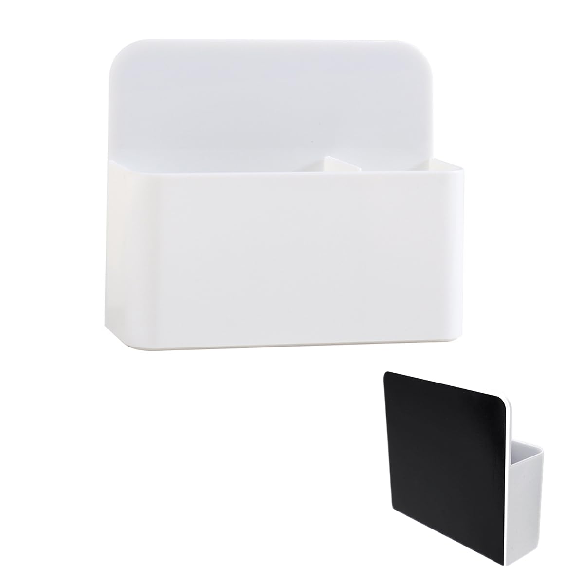 XXLKVSK 1Pcs Magnetic Marker Holder Magnetic Pen Holders Adjustable Dry Erase Marker Holder with Removable Divider Whiteboard Marker Holder for Fridge Refrigerator Office and School(White)