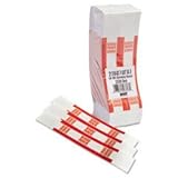 * Self-Adhesive Currency Straps, Red, $500 in $5 Bills, 1000 Bands/Pack