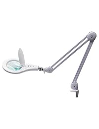 5 dioptrías (2,25 x Zoom) Lupa LED con lente de cristal y regulador