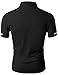 Doublju Mens Polo T-shirts with Short Sleeve BLACK (US-S)