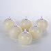 Ry-king Moving Wick Flameless Flicker Round Ball Wax LED Candles Lights with 10-Key Remote Control 2/4/6/8 Hours Timer, Batteries Included, Ivory Color, 2.5 X 3.6 Inches, Set of 6