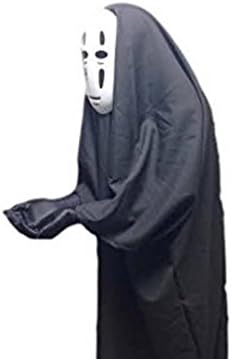 Bravebird cosplay set kaonashi purple mask or purple mask, costume, black cloak set Sen and Chihiro's spirited costumes for fancy dress (purple mask black cloak set) bb169