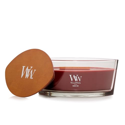 WoodWick Scented Candle with Crackling Wick | Rouge Oud Ellipse Candle | Long Burning Candles: Up to 50 Hours Burn Time | Perfect Gifts for Women