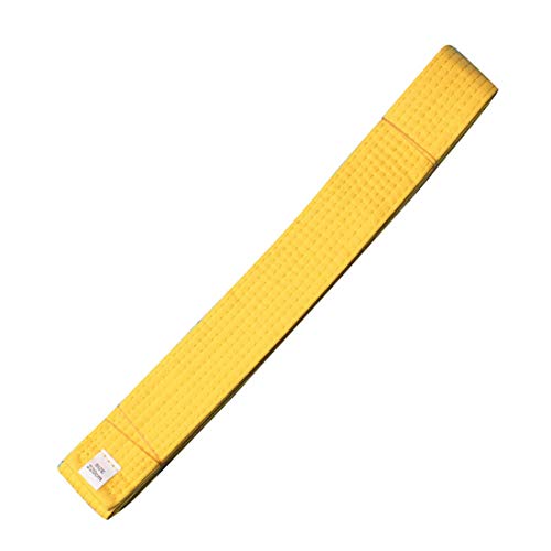 Taekwondo Colored Ranking Belts Cotton Martial Arts Judo Karate TKD Aikido Uniform Belt Adult (Yellow, 280cm) - Thumbnail 6
