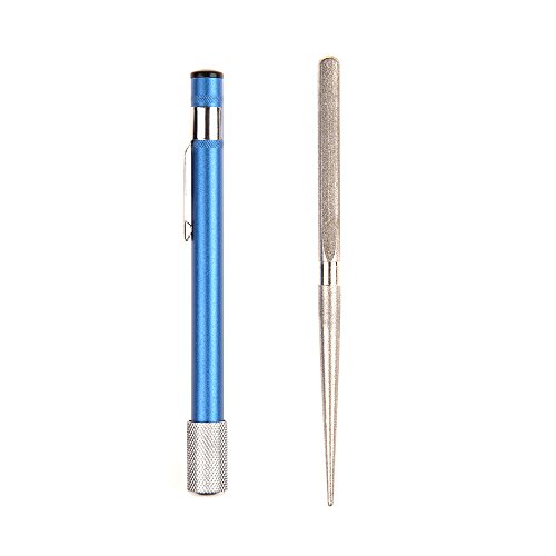 CIELCERA Portable Retractable Diamond Knife Sharpening Steel Rod, Knife Sharpener