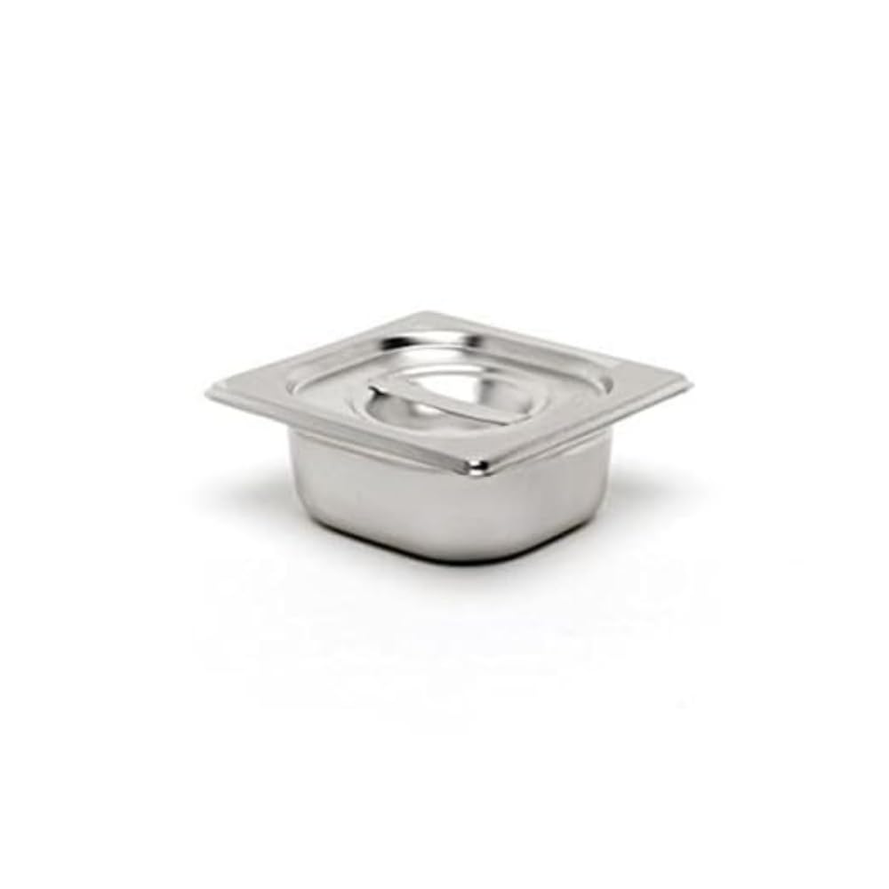 Genware NEV-GN19-65 Stainless Steel Gastronorm Pan, Size 1/9, 65 mm Deep