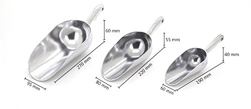 Neaer Food Good Quality Metal Aluminum Ice Scraper Food Buffet Candy Bar Scoops Flour Shovel Kitchen Coffee Baking Tools