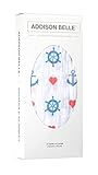 100% Organic Muslin Swaddle Blanket by ADDISON BELLE - Oversized 47 inches x 47 inches - Best Baby Shower Gift - Premium Receiving Blanket (Nautical Print)