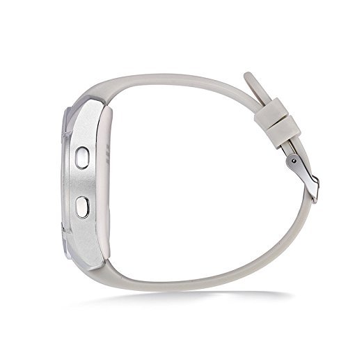 Bluetooth Smart Watch,Wrist Watch Bracelet with SIM Card Slot Camera Phone Calls Pedometer Music Playing Alarm Clock Smartwatch for Android Phone (White)