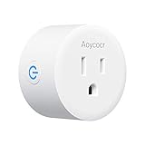 Aoycocr Wifi Smart Plug, Energy Saving Wireless Mini Smart Socket with Timer, No Hub Required, Compatible with Alexa, Google Home & IFTTT, ETL Listed, White (1 Pack)