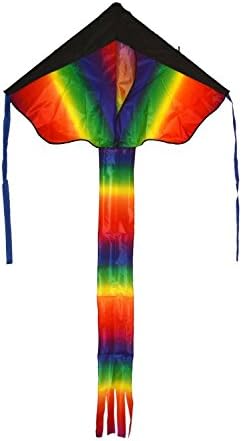 Rainbow Kite For Kids,43-inch - Easy to Assemble, Launch and Fly (200' of Line)