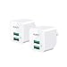 USB Charger, AUKEY Ultra-Compact Dual Port with Foldable Plug, Mini Charger Adapter Compatible with iPhone 11 Pro / 11 Pro Max / 11 / XS, Galaxy S8 / S8+, iPad Pro / Air 2, and More (2 Pack)