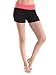 Women's Lady Cotton Spandex Fold Over Waist Yoga Short Pants