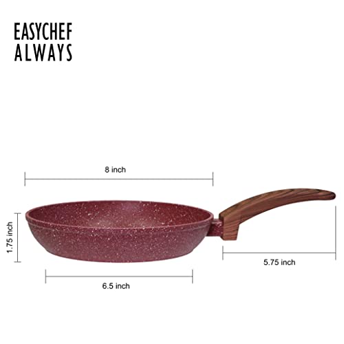 Easy chef always 8 Inch Nonstick Frying Pan Skillet, Non Stick Granite Coating Egg Pan Fry Pan