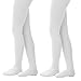 Tights for Girls Ballet Leotards Toddler Dance Leggings Pants Footed Kids,White - 2 Tights,8-10 Years