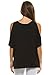 Cold Shoulder Dolman Top Shirt Blouse Batwing Sleeve Side Slit Made in USA