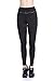 EAST HONG Women's Yoga Leggings Exercise Workout Pants Gym Tights (Small, Black Hit Color)