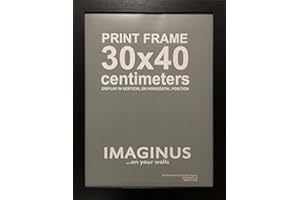 Imaginus Black MDF Wood Frame with Presence! 30 x 40 cm (11.80 x 15.75 inches)