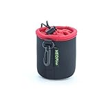 Black-Red Camera Lens Pouch Hanging Shockproof for Sony QX10 Lens