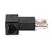 JSER Right Angled 90 Degree 8P8C FTP STP UTP Cat 5e Male to Female Lan Ethernet Network Extension Adapter