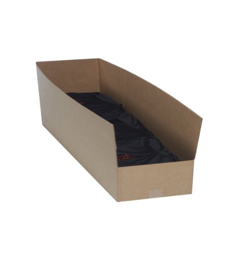 Aviditi Warehouse Rack Corrugated Cardboard Bins, 10"x 42"x 10", Kraft, Pack of 10, For Warehouse, Garage and Home Organization