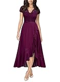 Miusol Women's Formal Floral Lace Ruffle Cocktail