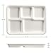 Stalkmarket 100% Compostable Sugar Cane Fiber Heavy Duty Plate, 5-Compartment American Tray, 500-Count Case