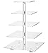 YestBuy Cupcake Stand, 5 Tier Square Cupcake Tree Tower, Clear Cupcake Holder, Pastry Display Rack for Party, Wedding, Baby Shower