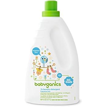 Babyganics Liquid Baby Laundry Detergent, Fragrance Free, 3X Concentrated, 60 Loads