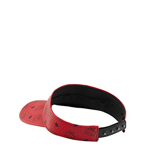 MCM Men's Project (RED) Visetos Visor Hat, Ruby, ONE Size