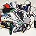 TSKeys Mini Silicone Sneaker Keychain Charm Surprise Pack, 40 Keychains