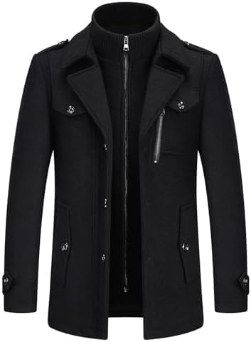 Amazon.com: BGSD Men John Wool Blend Single Breasted Walking Car