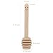 24-Pack 3.2 Inch Wood Mini Honey Dipper with Smile Face for Honey Jar Pot Dispense, Individually Wrapped