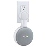 AMORTEK Outlet Wall Mount Holder for Google Home Mini, A Space-Saving Accessories for Google Home Mini Voice Assistant (White)