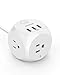 Anker PowerPort Cube USB Power Strip with 3 Outlets and 3 USB Ports, Portable Design, 5 ft Extension Cord, Overload Protection for iPhone XS/XR, Compact for Travel, Cruise Ship and Office primary