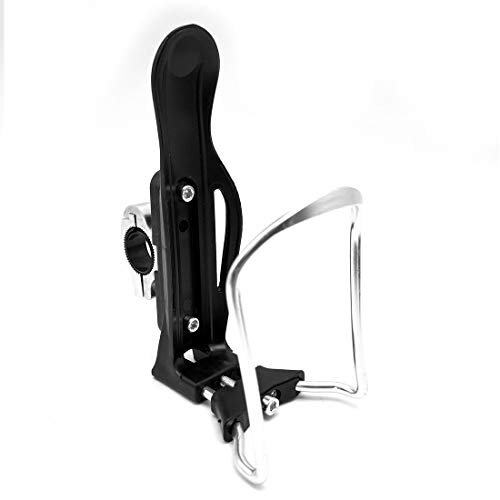 JIANKUN Adjustable Bike Water Bottle Cage,Lightweight Aluminum Alloy Bicycle Water Bottle Holder with Handlebar Mount Bracket (B-Type)