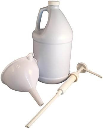 Gallon Jug with Pump, Cap and Large Funnel (4 Pieces)