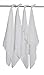 Bacati Set of 4 Muslin Swaddling Blankets, Solid White
