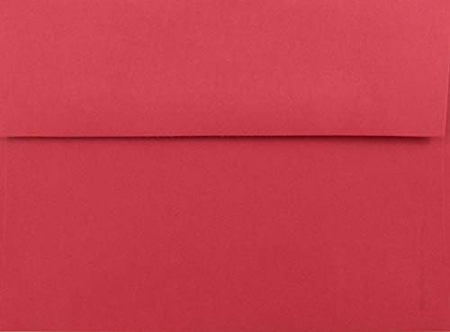 Holiday Red 50 Boxed A7 (5-1/4 x 7-1/4) Envelopes for 5 X 7 Greeting Cards, Invitations, Announcements from The Envelope Gallery