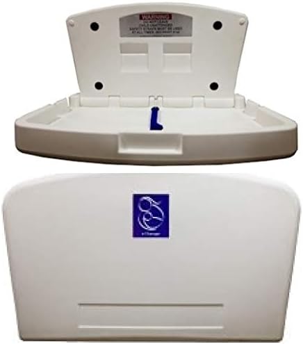 Wall Mounted Horizontal Baby Changing Table in White