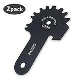 2 Pack Grill Scraper BBQ Cleaner Barbecue Stainless Steel Universal Effective Quick Tool Long Handle With Bottle Opener Griddle Cleaner Include S-Hook Black