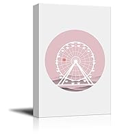 Canvas Wall Art Circular Pattern Landscape Canvas Prints Home Artwork Decoration for Living Room,Bedroom - 12x18 inches